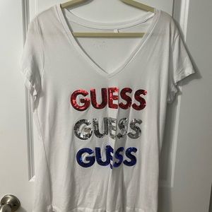 Guess red, white & blue t-shirt